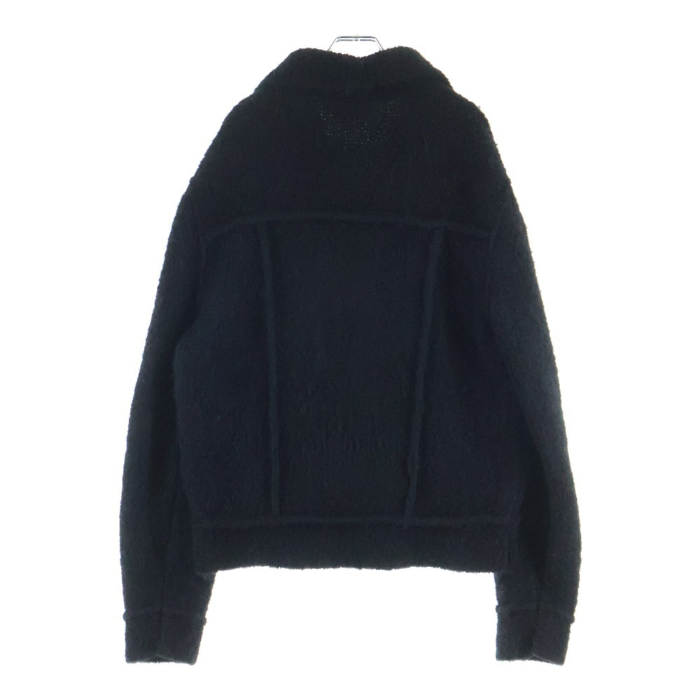 DSQUARED2(ディースクエアード) 24AW アルパカ ニットトラッカージャケット ブラック S74HA1444