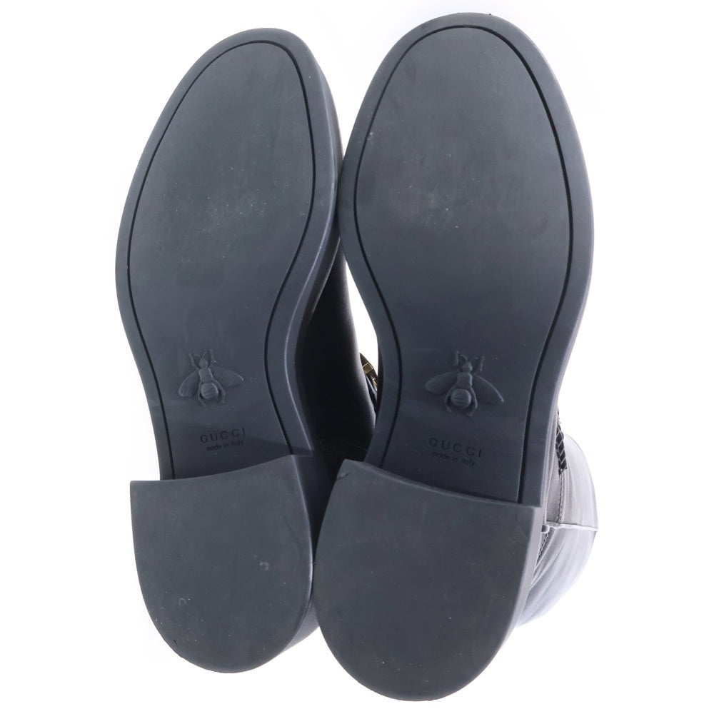 GUCCI(グッチ) 23AW ロゴ ニーハイ ロングブーツ ブラック 752517 レディース