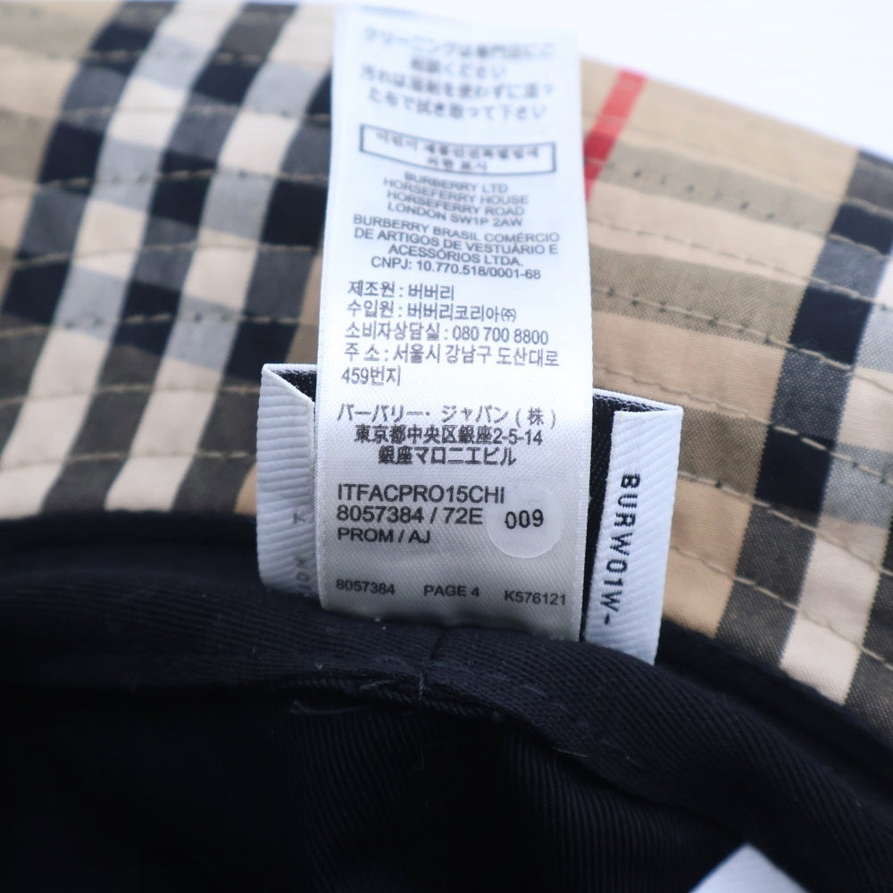 BURBERRY(バーバリー) ノバチェック バケットハット 8057384 ベージュ レディース
