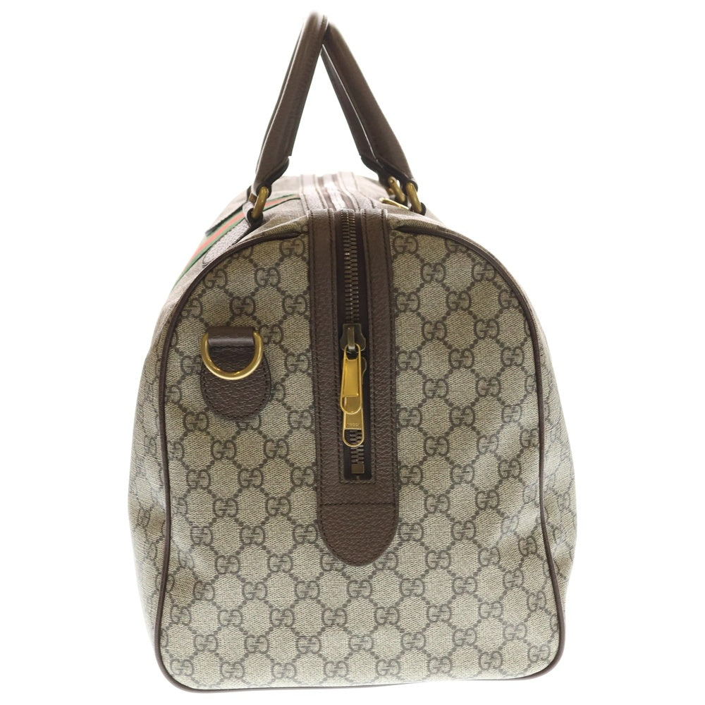 GUCCI(グッチ) GGスプリーム シェリーライン ボストンバッグ ベージュ PVCレザー 547953 レディース