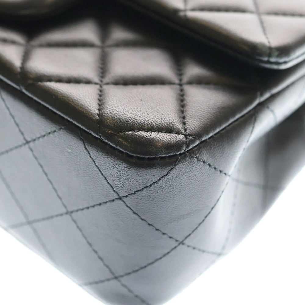 CHANEL(シャネル) ミニ マトラッセ20 シングルフラップ シングルチェーンショルダーバッグ ブラック ラムスキン ゴールド金具 A69900 レディース