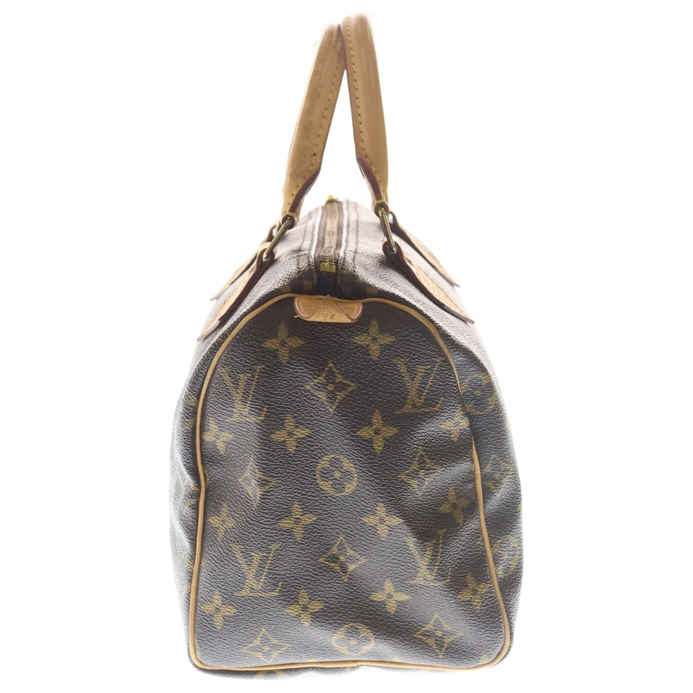 LOUIS VUITTON(ルイヴィトン) モノグラム スピーディ25 ボストンバッグ ハンドバッグ ブラウン レザー×PVC M41109 ゴールド金具 レディース