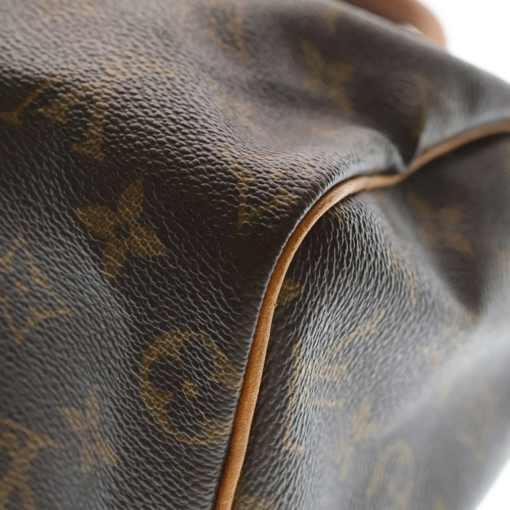 LOUIS VUITTON(ルイヴィトン) モノグラム スピーディ25 ボストンバッグ ミニバッグ ブラウン レザー×PVC M41528 ゴールド金具 レディース