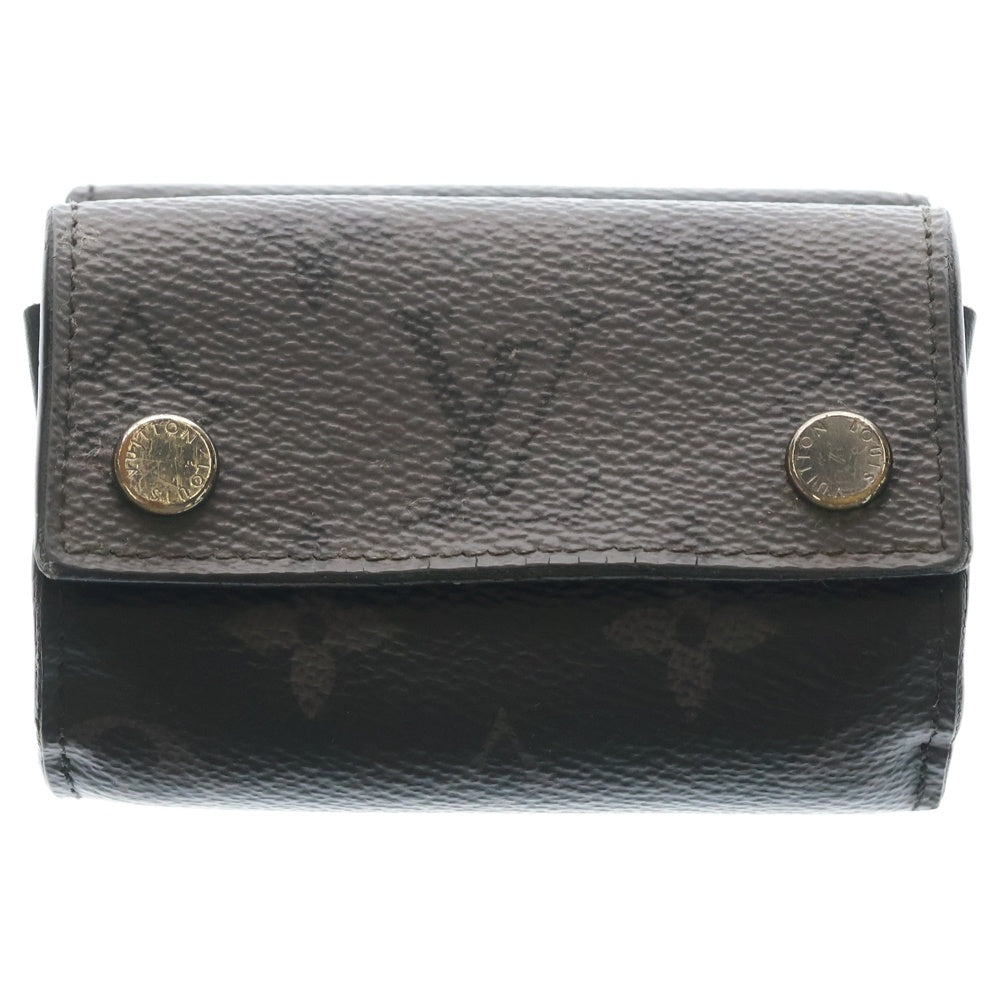 LOUIS VUITTON(ルイヴィトン) モノグラムエクリプス リバース ディスカバリー・コンパクトウォレット ミニ財布 ブラック PVC M45417 シルバー金具