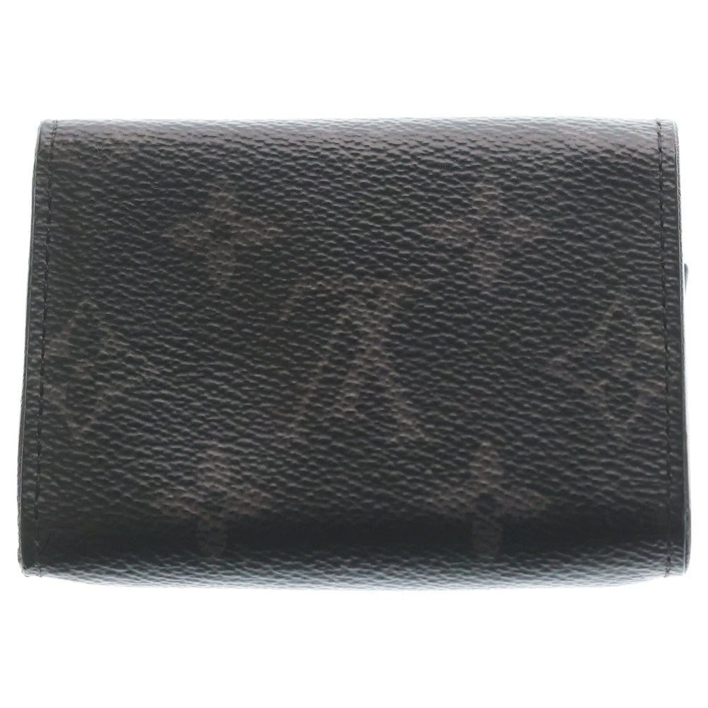 LOUIS VUITTON(ルイヴィトン) モノグラムエクリプス リバース ディスカバリー・コンパクトウォレット ミニ財布 ブラック PVC M45417 シルバー金具