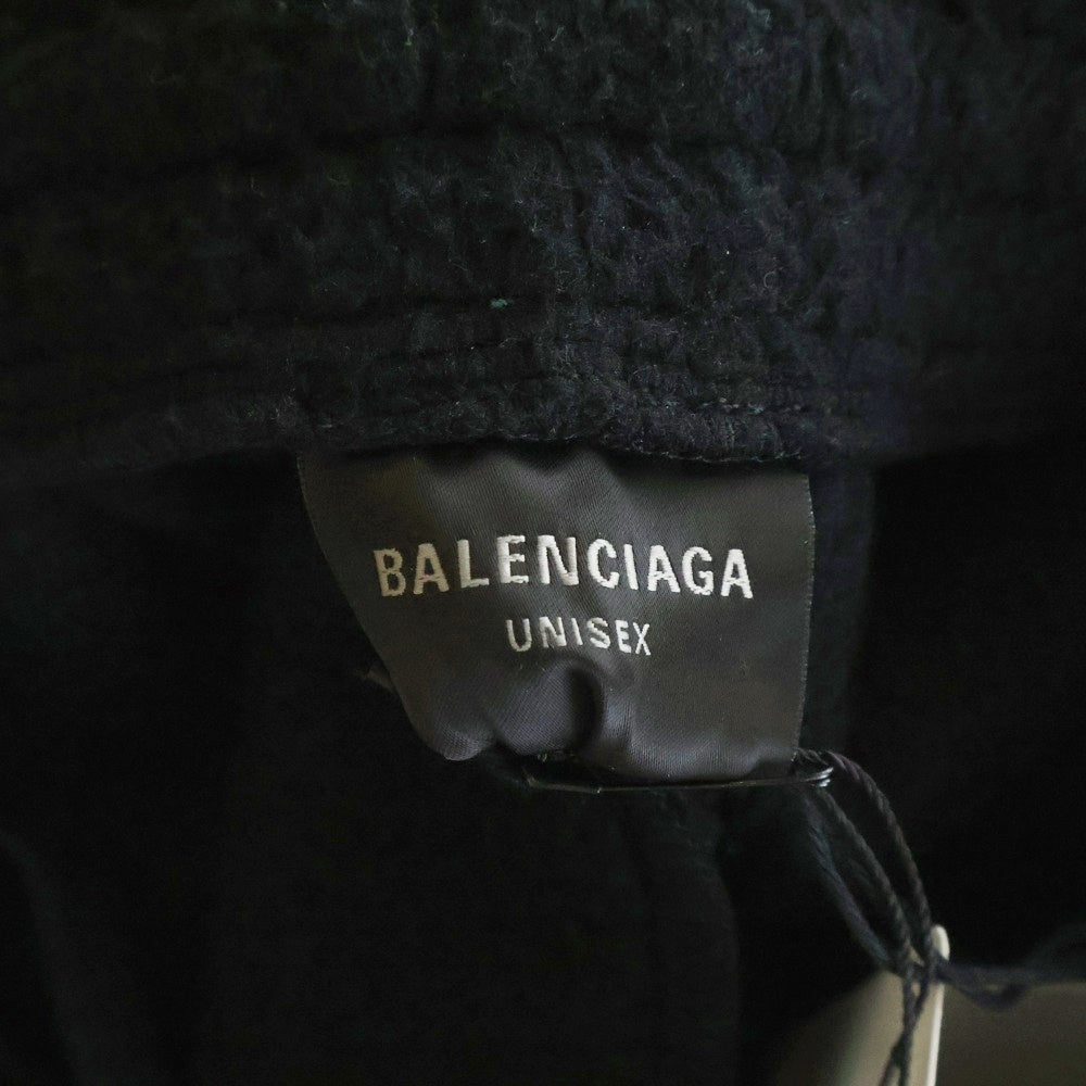 BALENCIAGA(バレンシアガ) Political Campaign Logo キャンペーンロゴ刺繍 フリースパンツ ブラック 744513