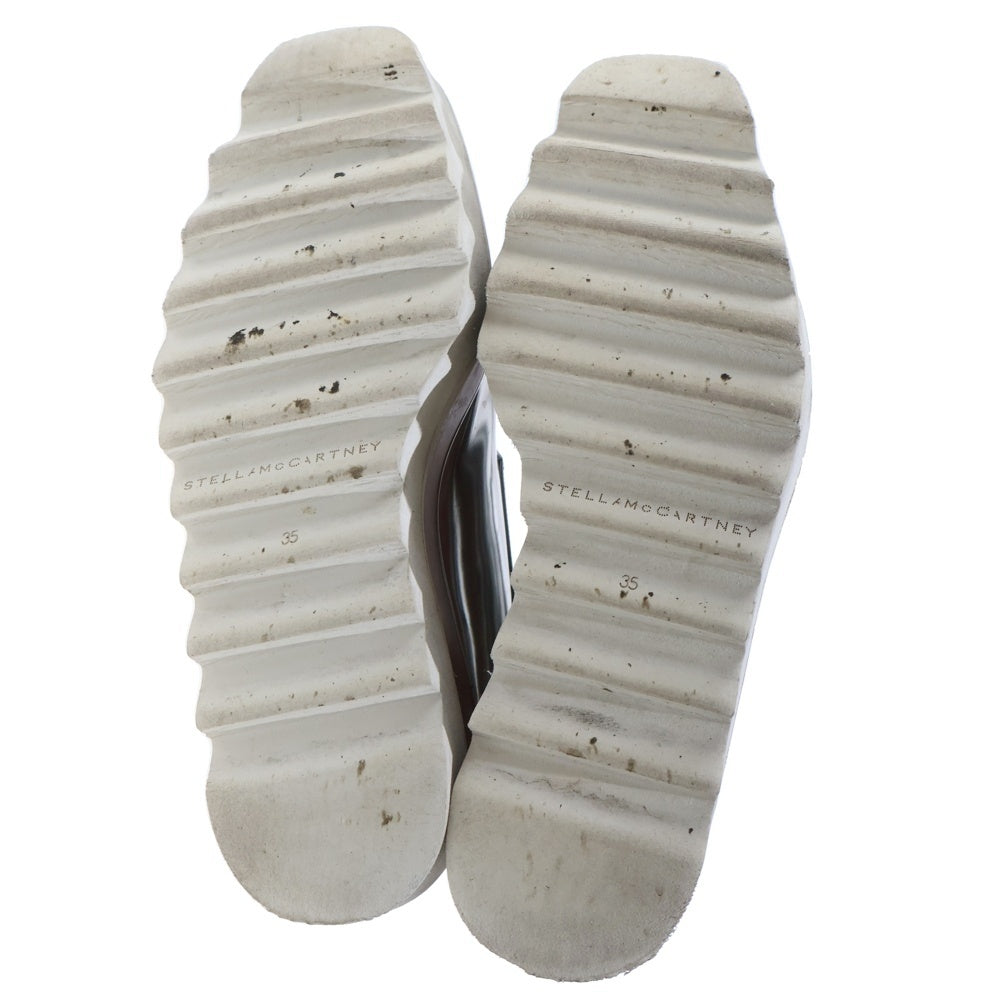 STELLA McCARTNEY(ステラマッカートニー) エリス メタリックレザー スター シャークソール 厚底 シューズ シルバー レディース