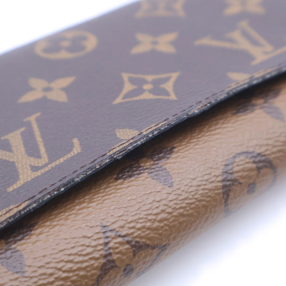 LOUIS VUITTON(ルイヴィトン) モノグラムリバース ポルトフォイユエミリー ロングウォレット カードケース 長財布 ブラウン PVCレザー M82157 ゴールド金具 レディース