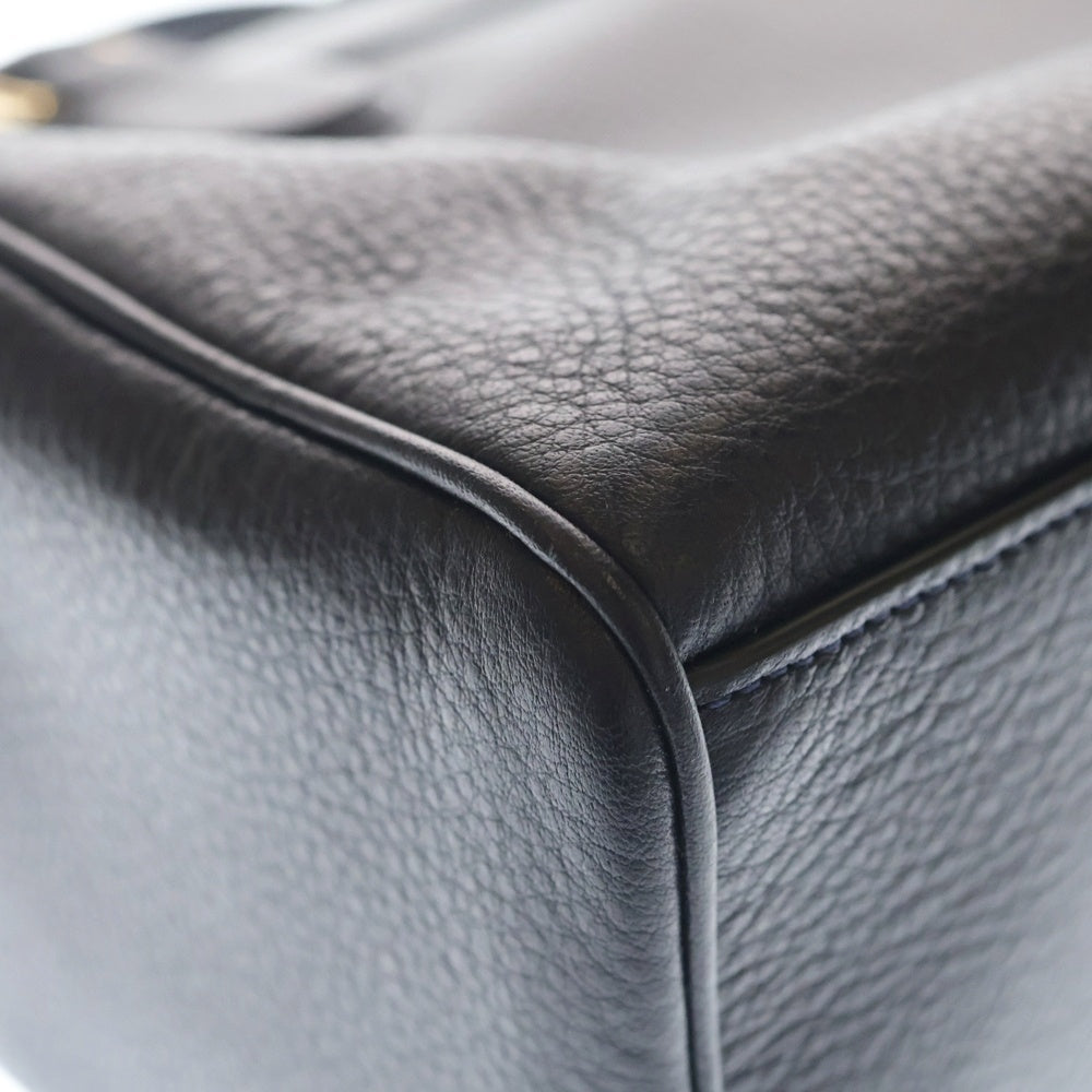 COACH(コーチ) ベネット ミニサッチェル ショルダー ハンドバッグ ミニボストン ネイビー レザー ゴールド金具 レディース