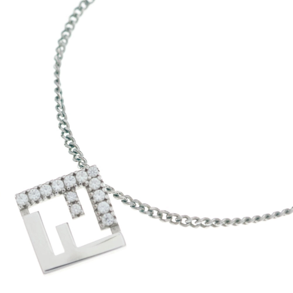 FENDI(フェンディ) FFロゴ ラインストーン ネックレス ペンダント 