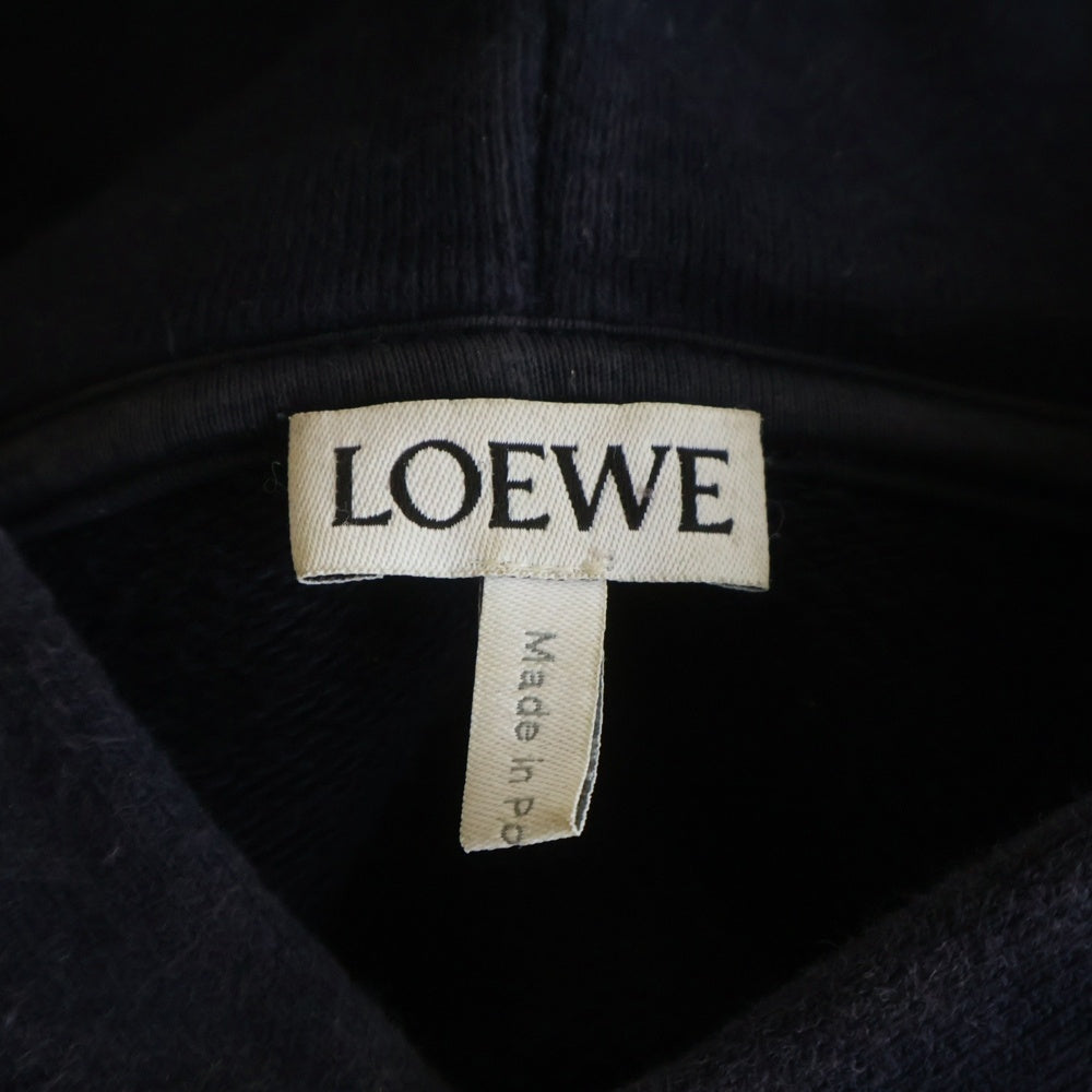 LOEWE(ロエベ) ■アナグラム ロゴ フーディー ネイビー コットン パーカー
