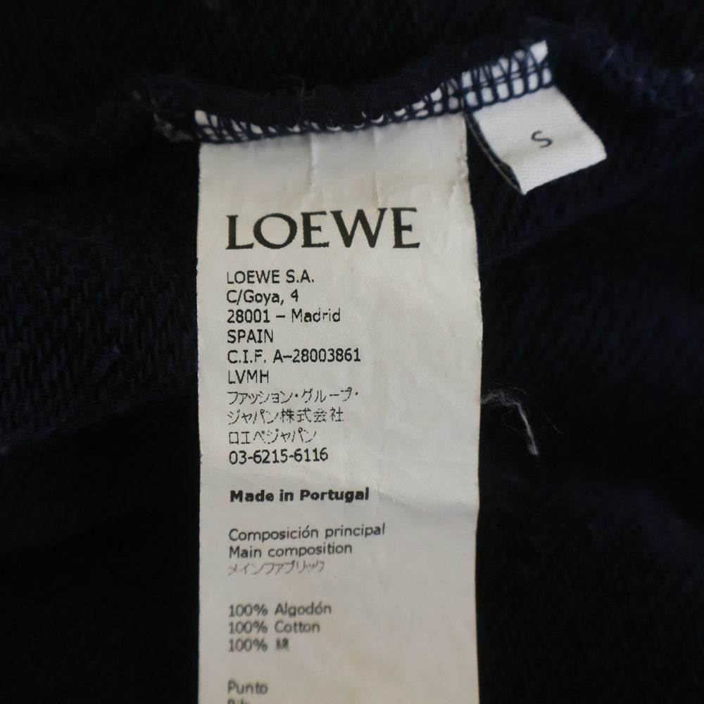 LOEWE(ロエベ) ■アナグラム ロゴ フーディー ネイビー コットン パーカー