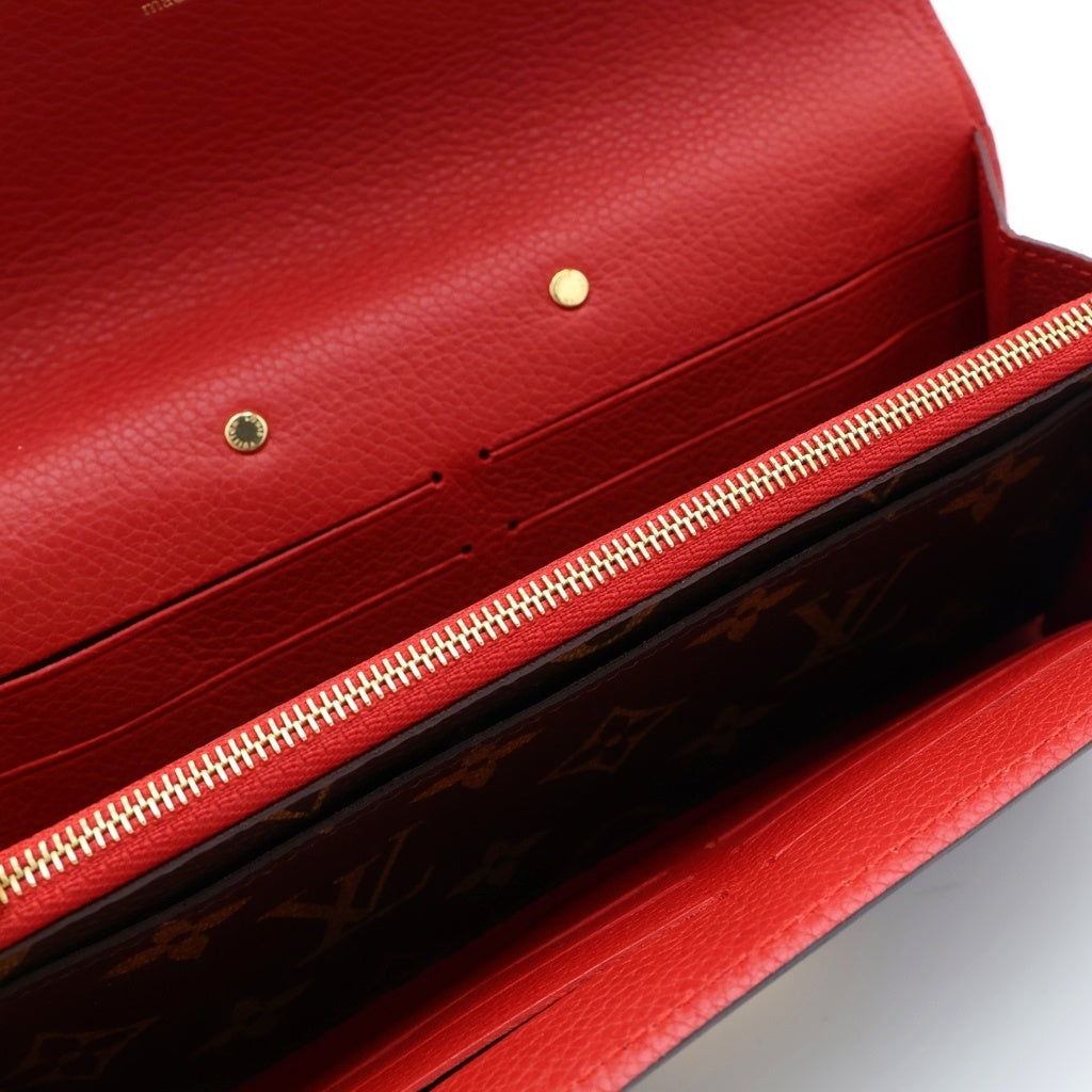 LOUIS VUITTON(ルイヴィトン) モノグラム ポルトフォイユ パラス ブラウン×レッド 長財布 M58414