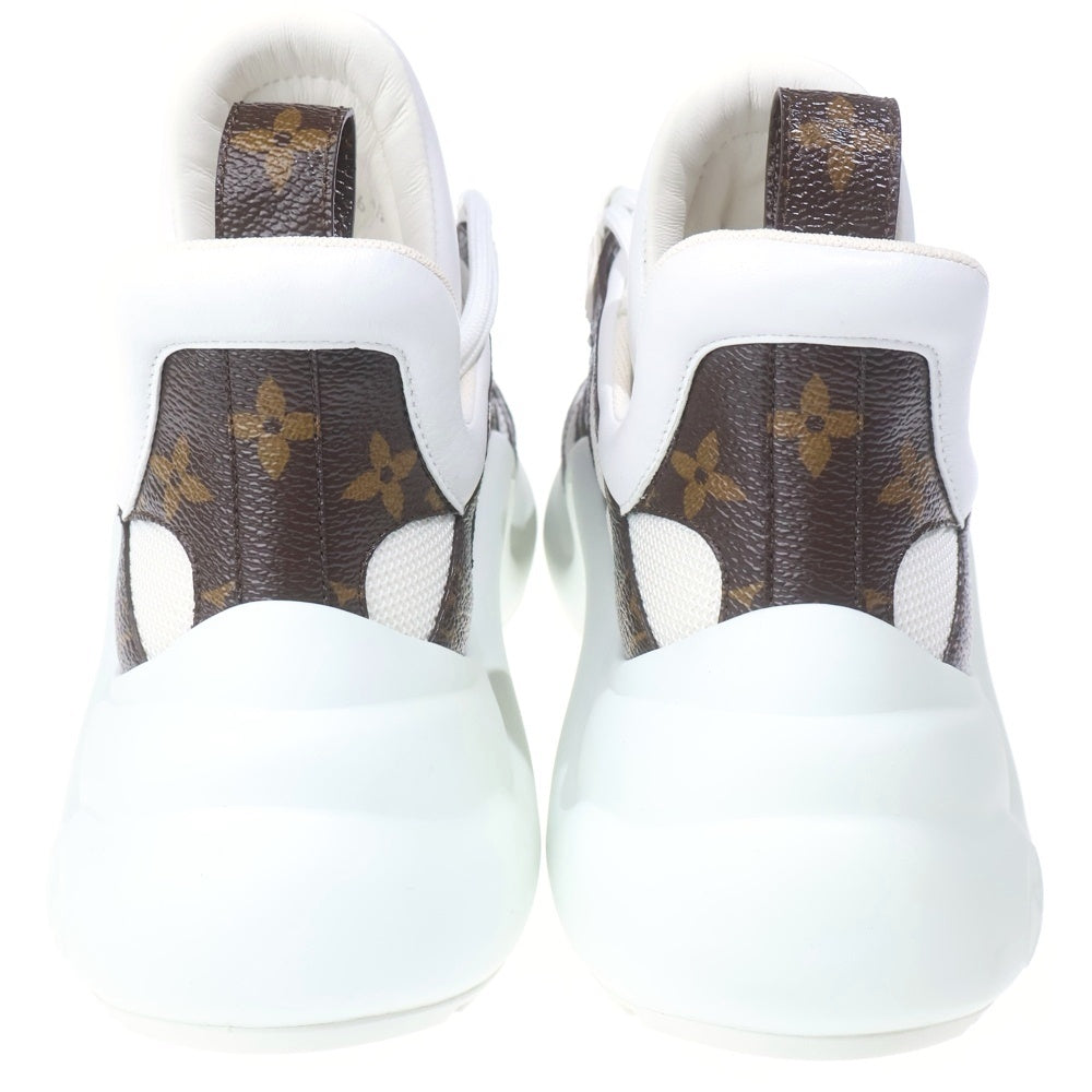 LOUIS VUITTON(ルイヴィトン) LVアークライト ライン モノグラム レースアップ ハイカットシューズ スニーカー ホワイト/ブラウン レディース