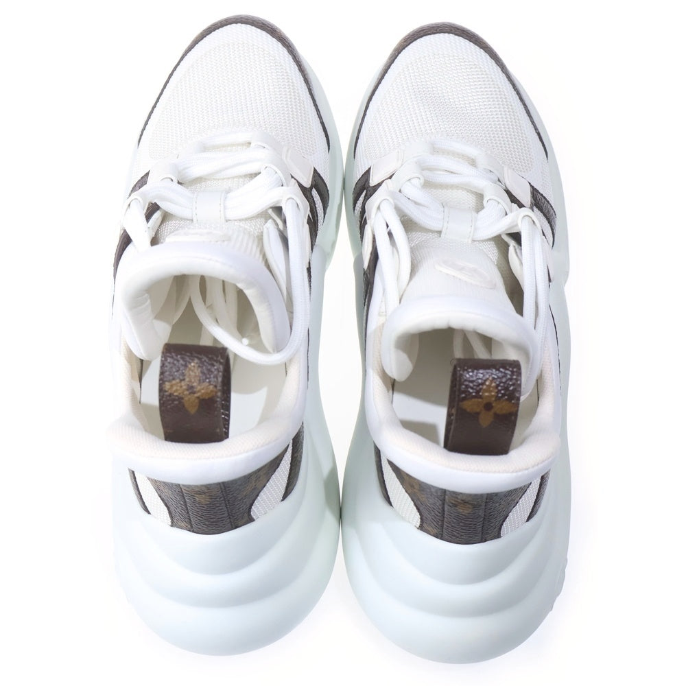 LOUIS VUITTON(ルイヴィトン) LVアークライト ライン モノグラム レースアップ ハイカットシューズ スニーカー ホワイト/ブラウン レディース