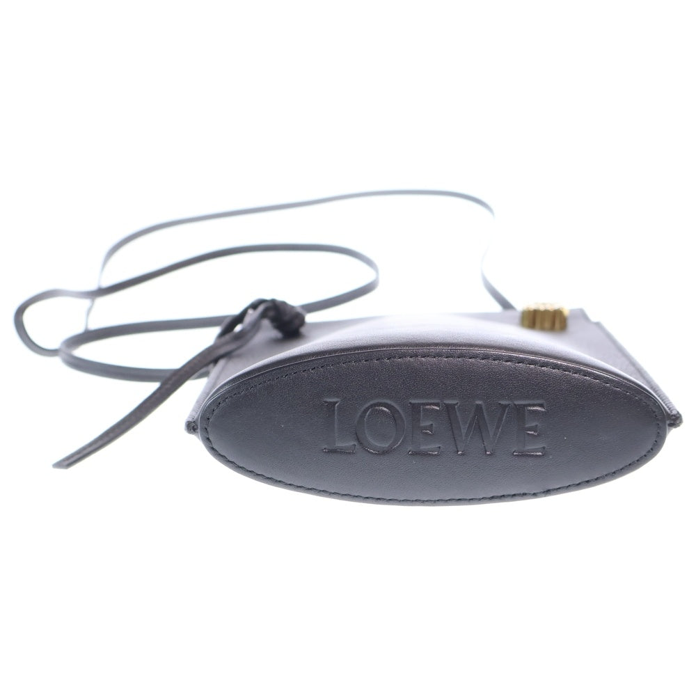 LOEWE(ロエベ) アナグラム ダイスポケット ショルダーバッグ ブラック レザー レディース