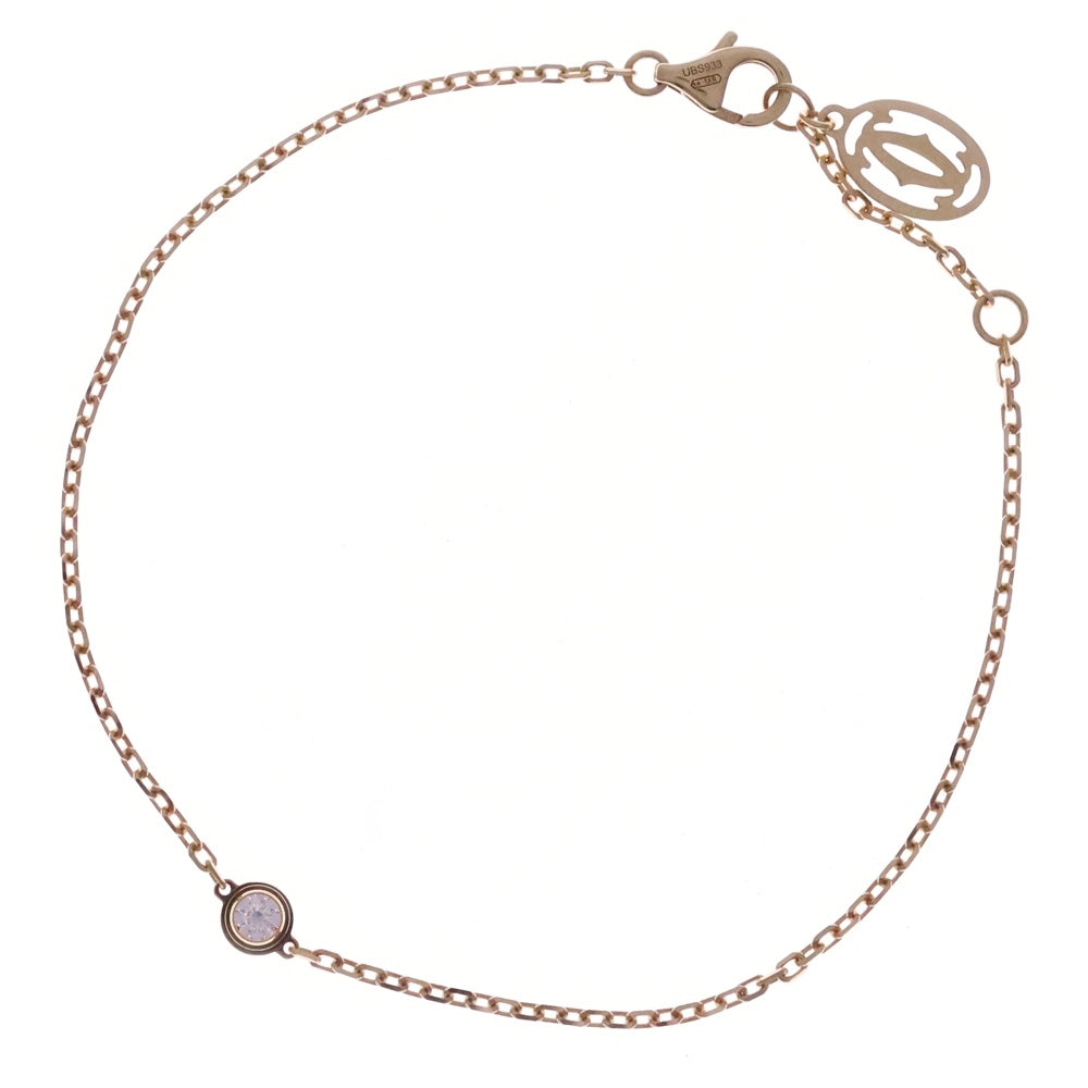 Cartier(カルティエ) ダムールSM 1Pダイヤ チェーン ブレスレット K18YG イエローゴールド レディース
