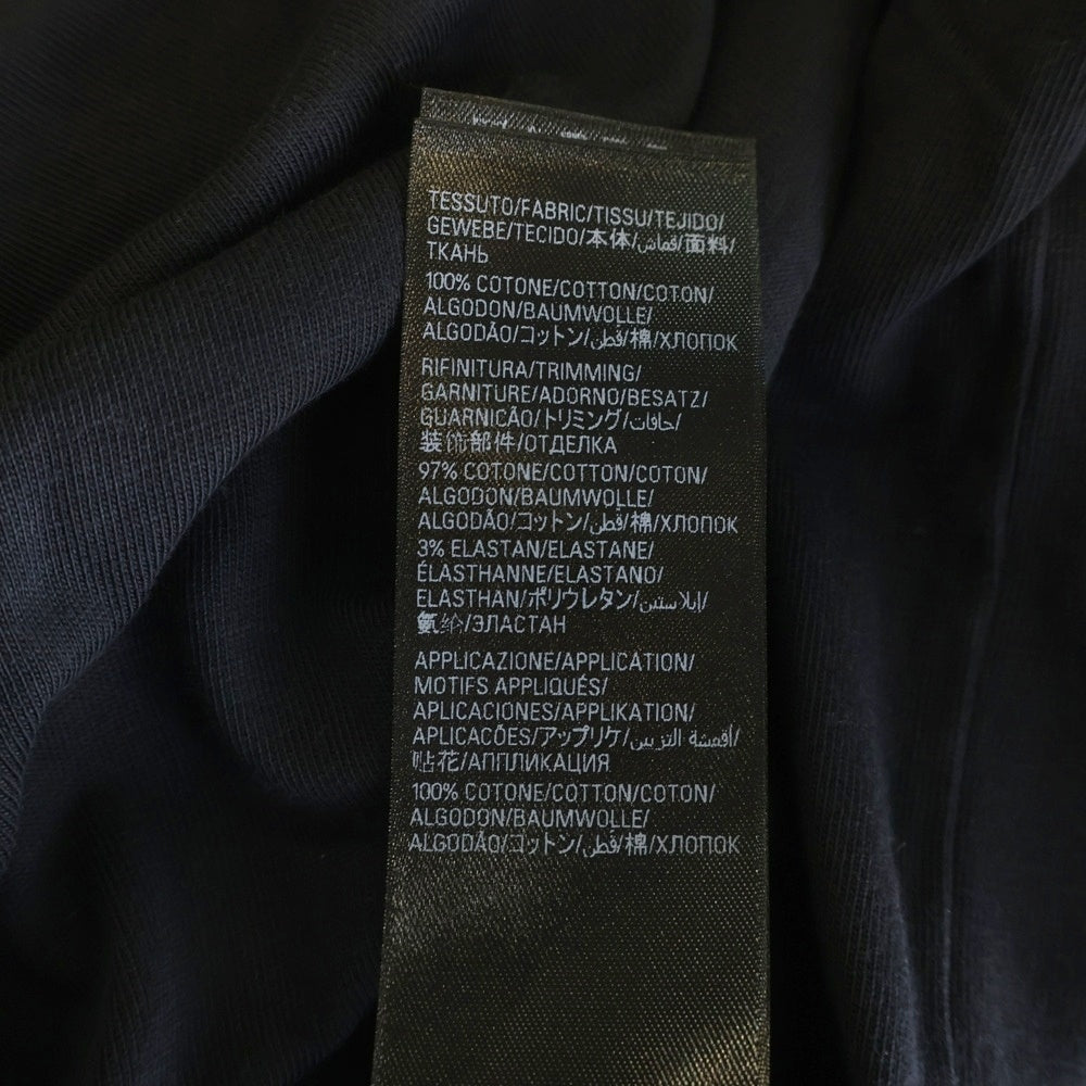 BALENCIAGA(バレンシアガ) ダメージ加工 ワッペンロゴ オーバーサイズ 半袖Tシャツ ワンピース ブラック レディース 793840