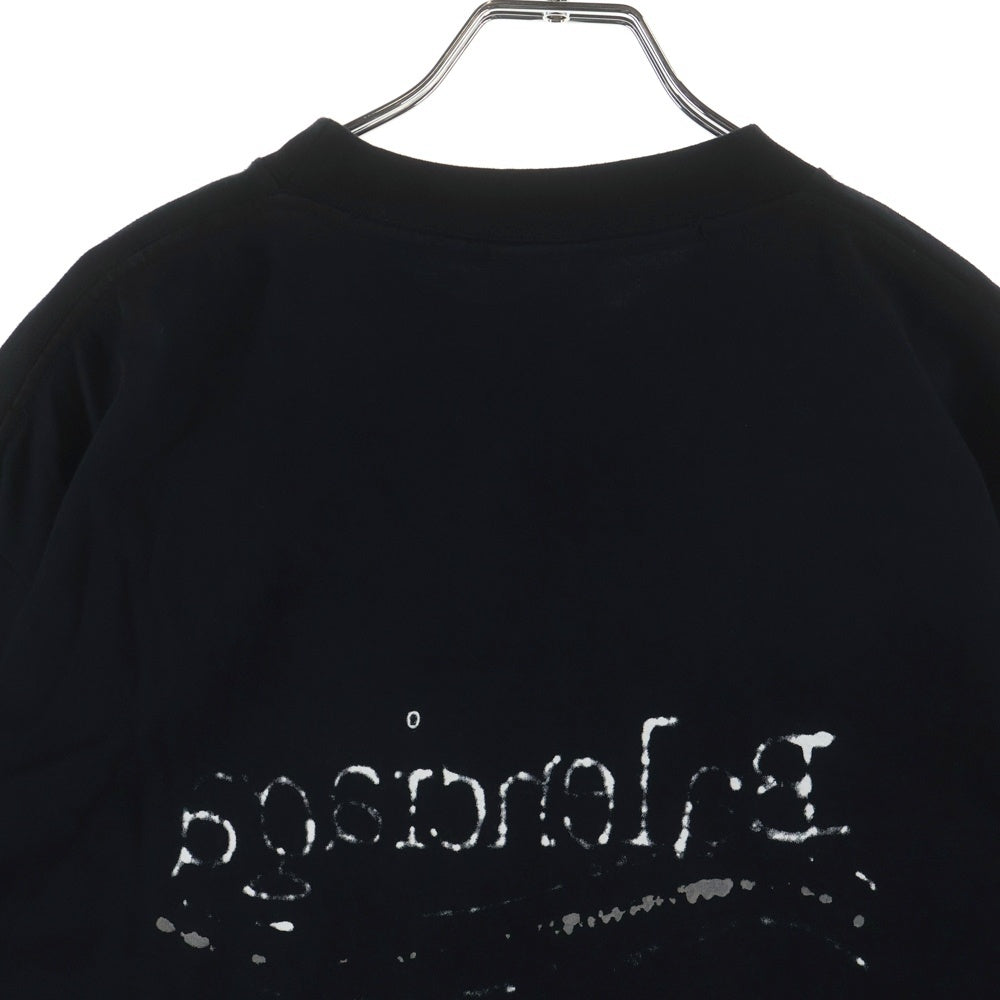 BALENCIAGA(バレンシアガ) 23AW キャンペーンロゴプリント クルーネック 半袖Tシャツ カットソー ブラック 641655 レディース