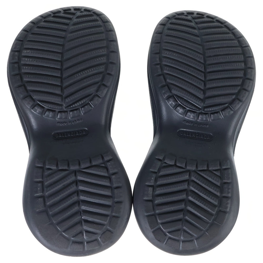BALENCIAGA(バレンシアガ) ×crocs クロックス ラバー レイン ロングブーツ ブラック レディース