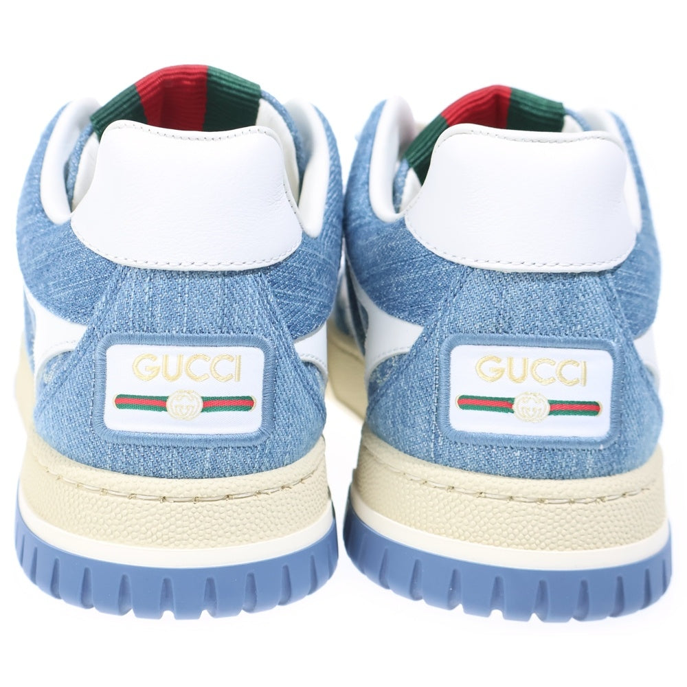 GUCCI(グッチ) GGデニム レースアップ ローカットシューズ スニーカー インディゴ レディース