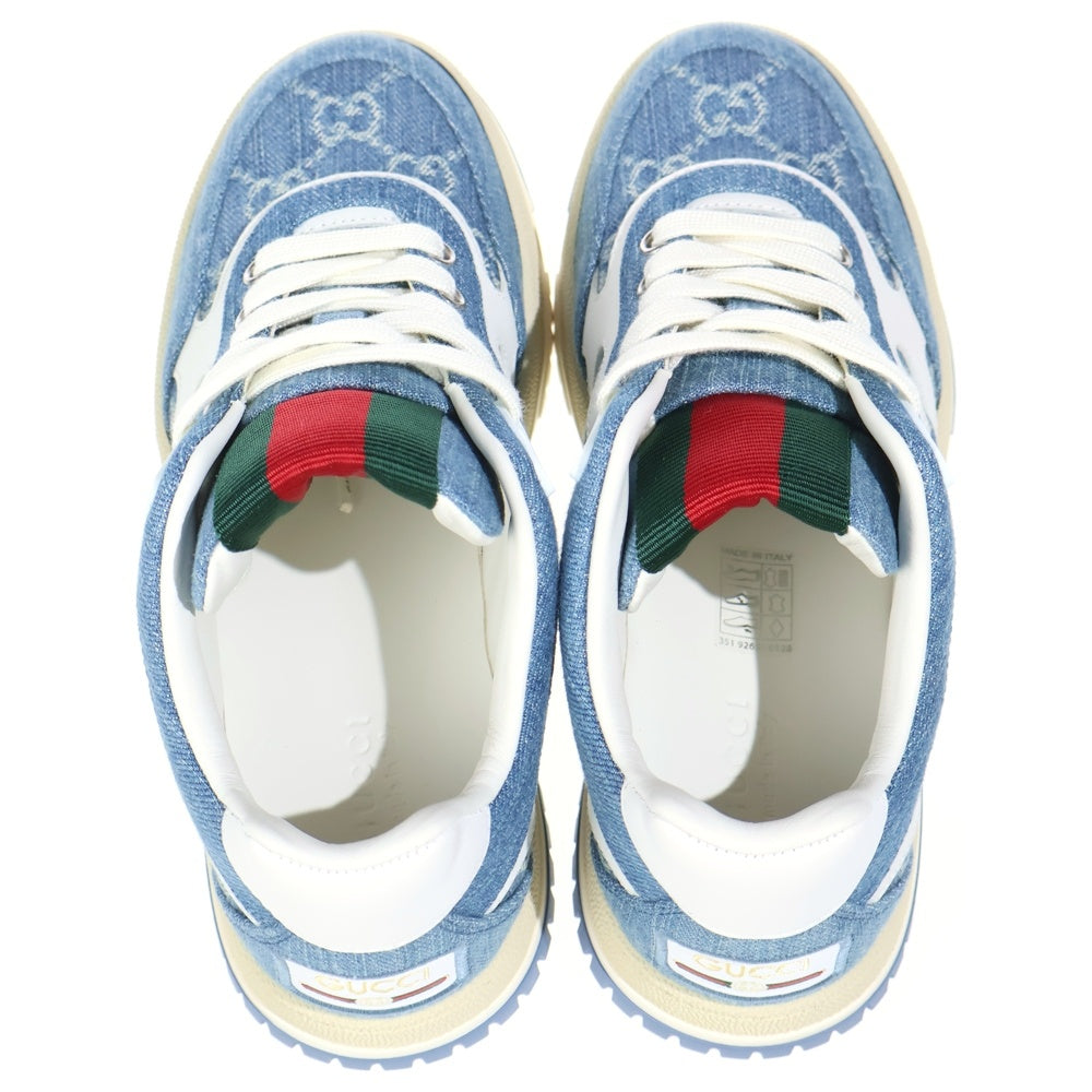 GUCCI(グッチ) GGデニム レースアップ ローカットシューズ スニーカー インディゴ レディース