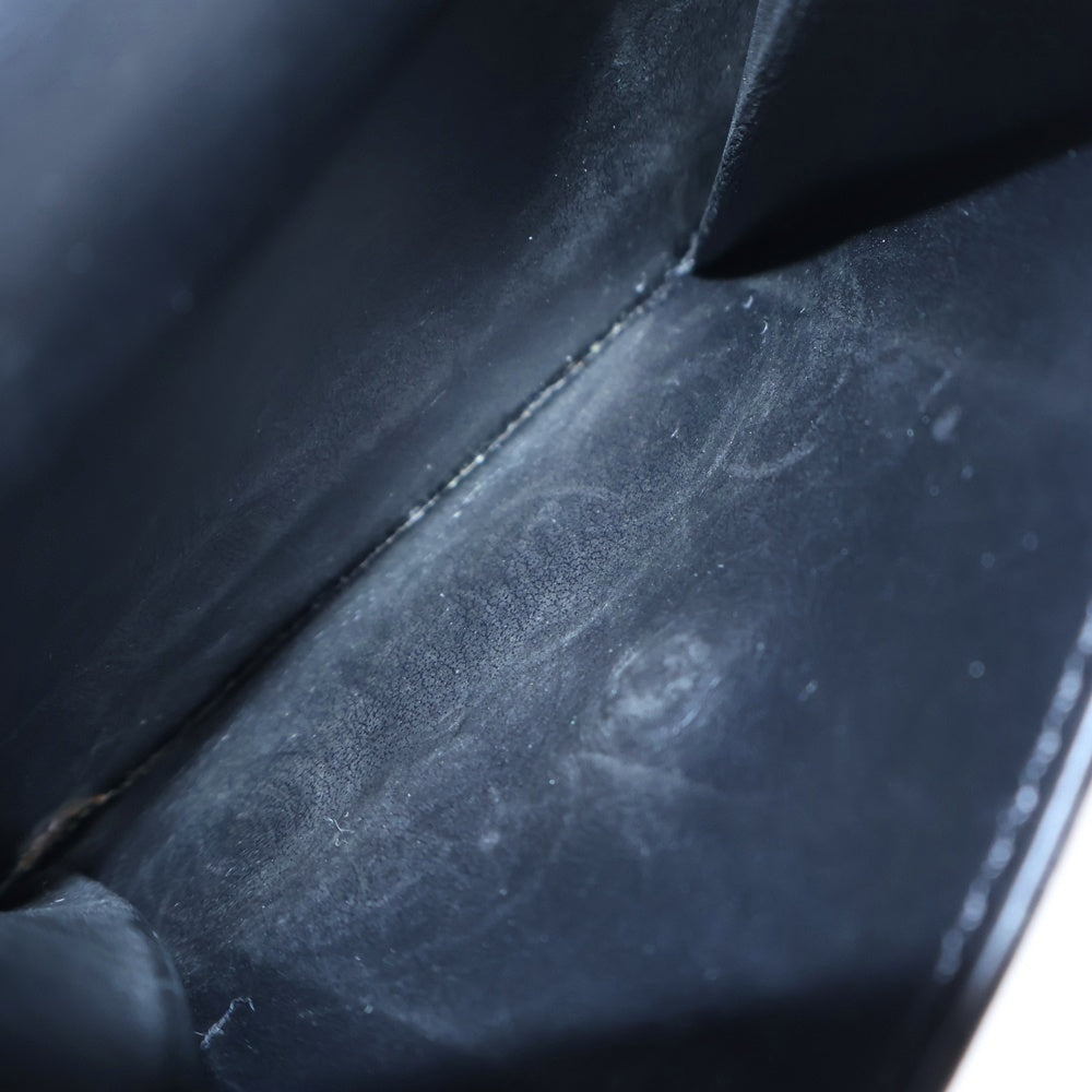 CELINE(セリーヌ) ロゴ 二つ折り財布 コンパクトウォレット カードケース ブラック レザー