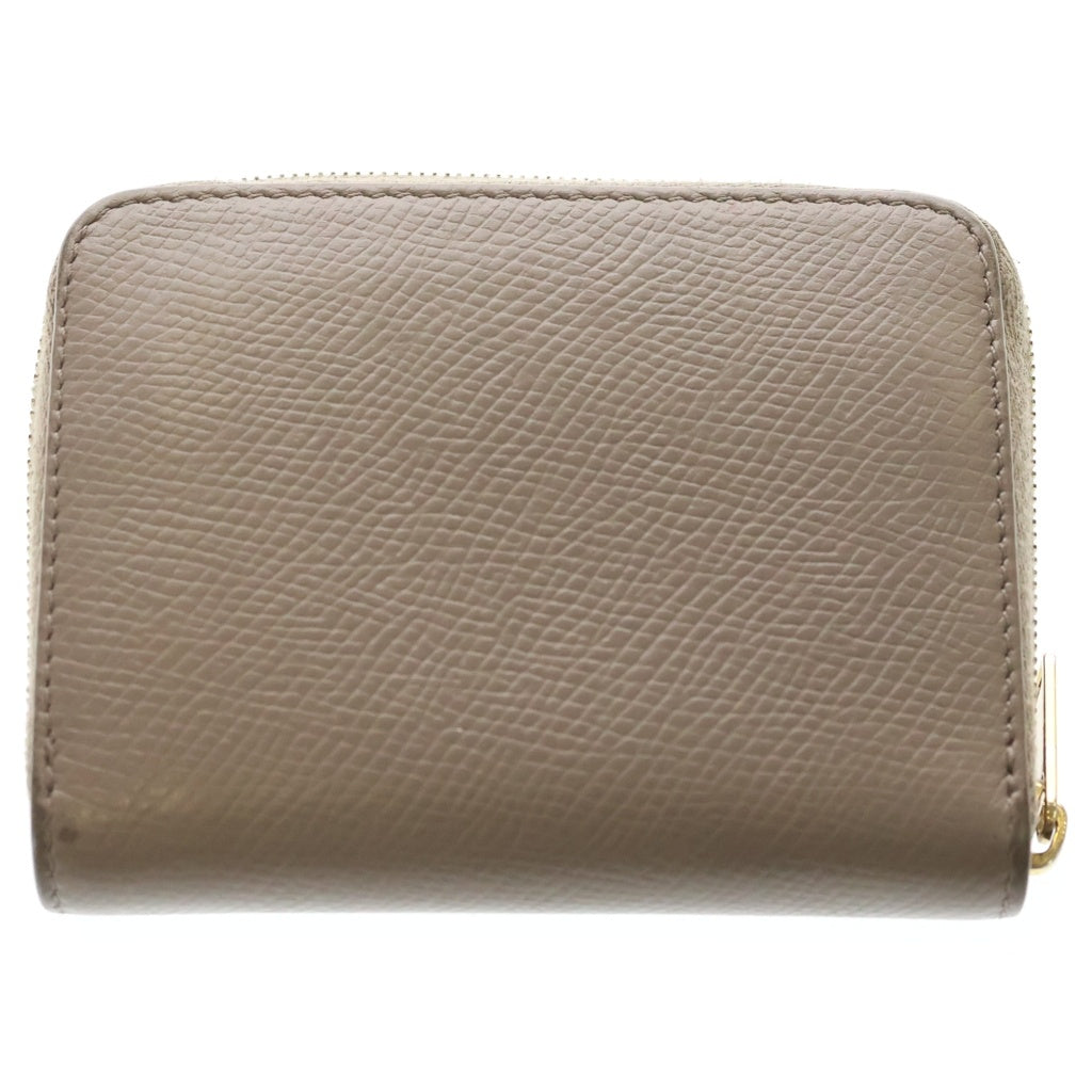 CELINE(セリーヌ) コンパクトウォレット ミニ財布 ベージュ ブラウン レザー ゴールド金具 レディース