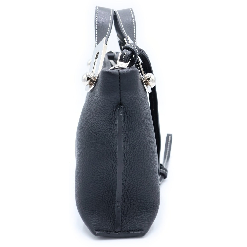 LOEWE(ロエベ) ミッシー ショルダーバッグ ミニバッグ ブラック レザー シルバー金具 レディース