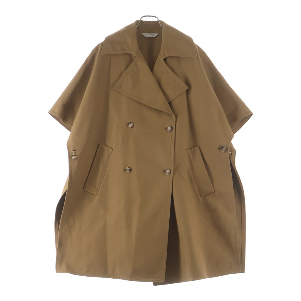 Max Mara(マックスマーラ) トレンチ ダブルブレスト ケープ ポンチョ ブラウン レディース 473608276