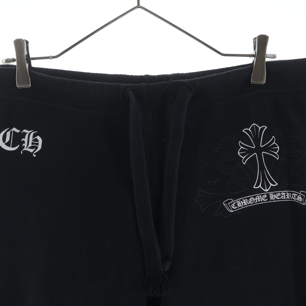 CHROME HEARTS(クロムハーツ) CHクロン クロス ミラージュ プリント スウェット パンツ ブラック