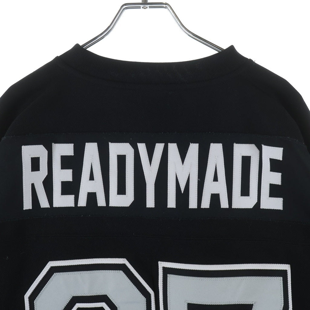 READY MADE(レディメイド) GAME SHIRT SMILE 長袖シャツ ブラック/ホワイト RE-PO-BK-00-00-249