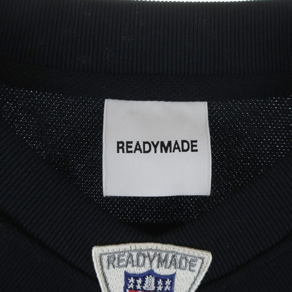 READY MADE(レディメイド) GAME SHIRT SMILE 長袖シャツ ブラック/ホワイト RE-PO-BK-00-00-249