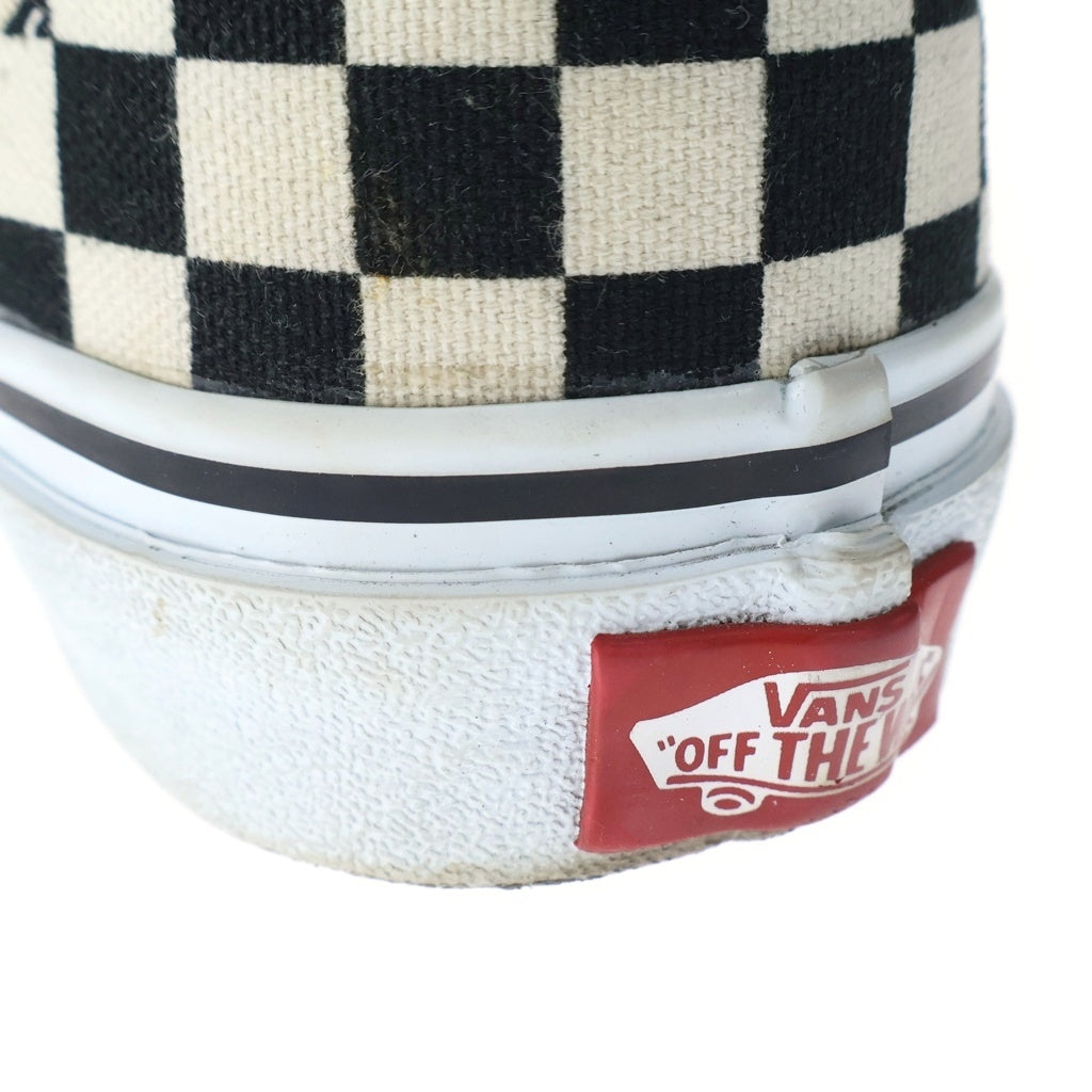 VANS(ヴァンズ) チェッカーフラッグ SLIP-ON スリッポン スニーカー ブラック/ホワイト レディース