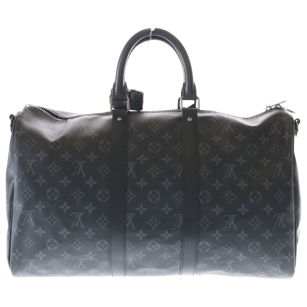 LOUIS VUITTON(ルイヴィトン) モノグラムエクリプス キーポルバンドリエール45 2WAYバッグ ボストンバッグ ハンドバッグ ショルダーバッグ ブラック レザー×PVC M40569 ガンメタ金具 レディース