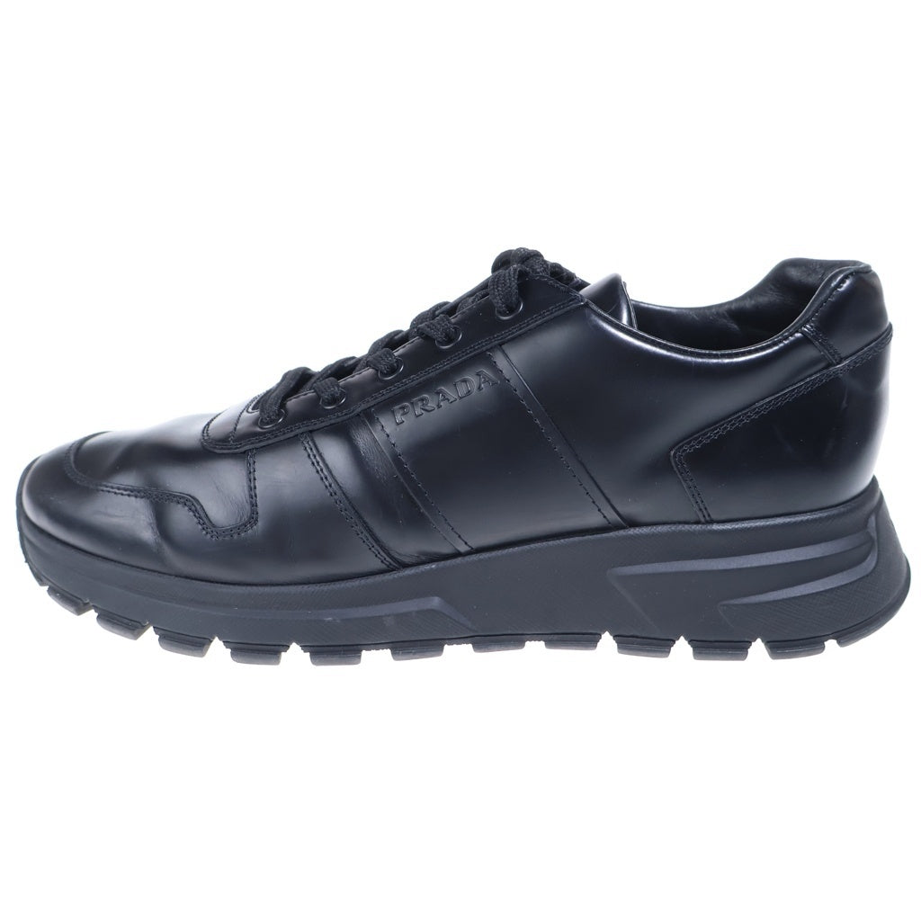 PRADA(プラダ) レザー ローカットスニーカー ブラック #7