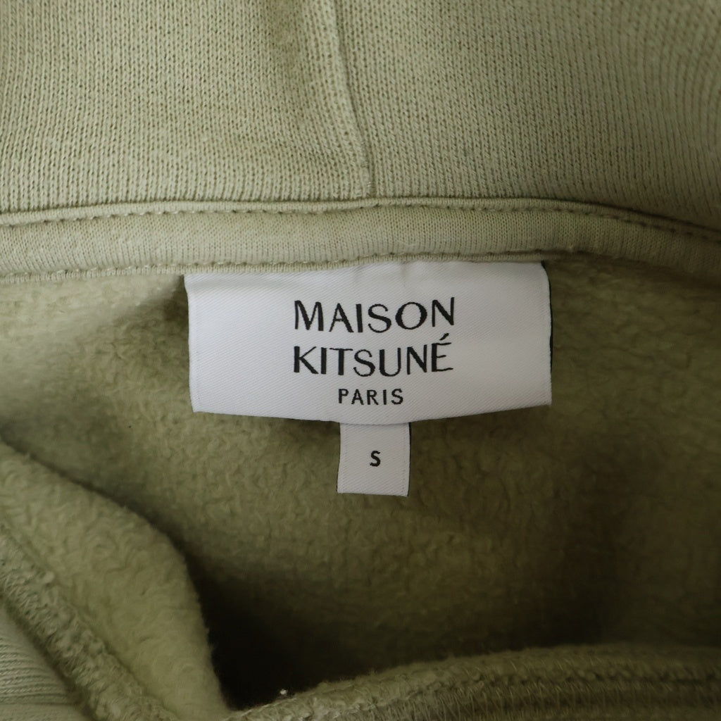 MAISON KITSUNE(メゾンキツネ) ボールドフォックスヘッドパッチコンフォートフーディー パーカー アッシュツリー ライトグリーン #S MM00713KM0307 レディース