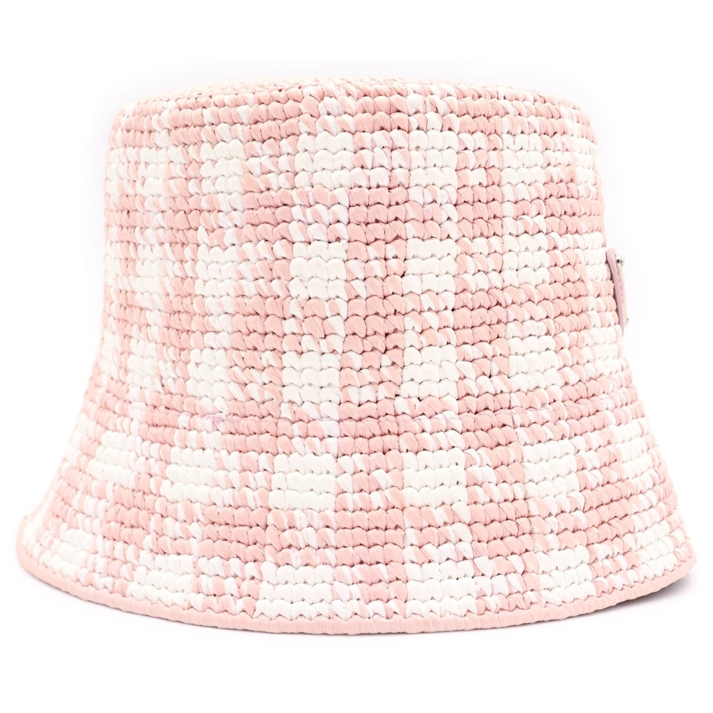 PRADA(プラダ) クロシェバケットハット #S ライトピンク 1HC137 レディース
