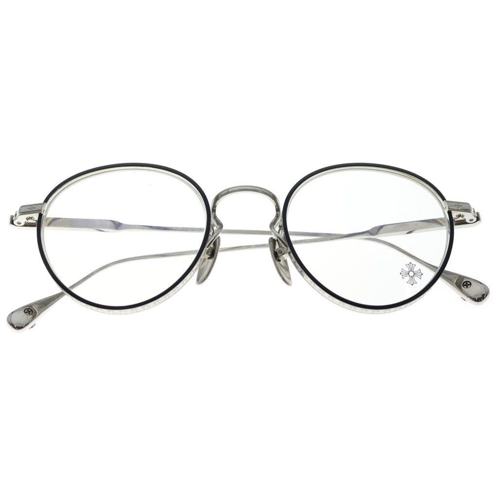 CHROME HEARTS(クロムハーツ) THICK AS ラウンド メタルフレーム サングラス メガネ 眼鏡 アイウェア シルバー