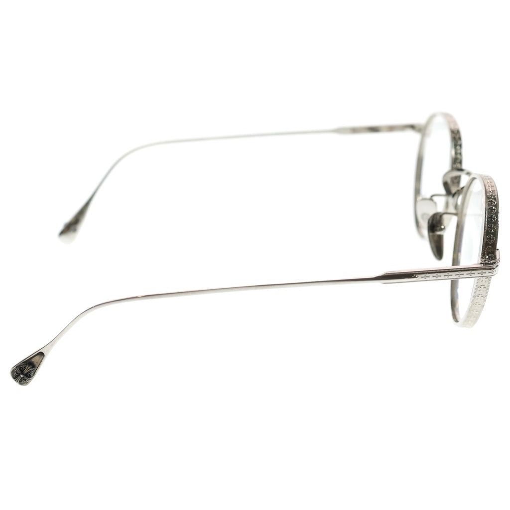 CHROME HEARTS(クロムハーツ) THICK AS ラウンド メタルフレーム サングラス メガネ 眼鏡 アイウェア シルバー