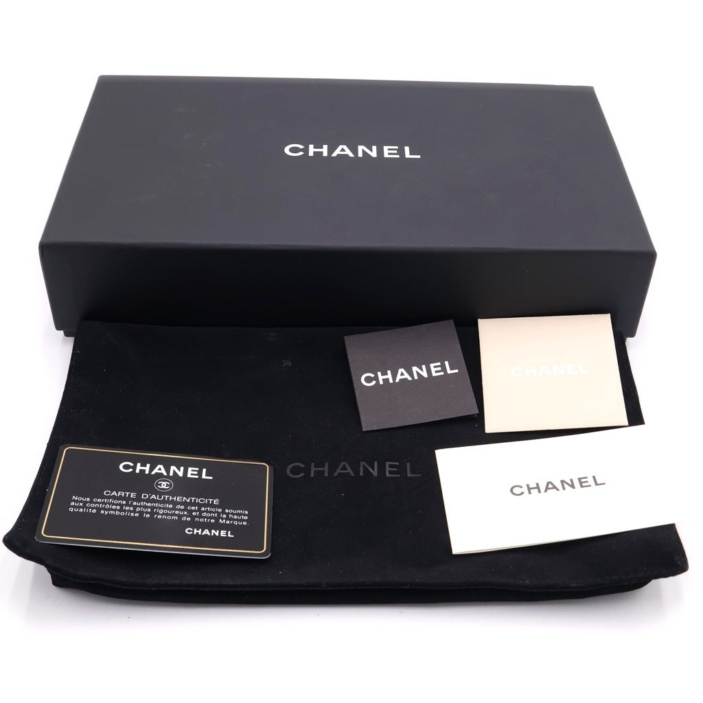 CHANEL(シャネル) マトラッセ ロングウォレット 長財布 カードケース ゴートスキン×シャンパンゴールド A80002 シルバー金具 レディース