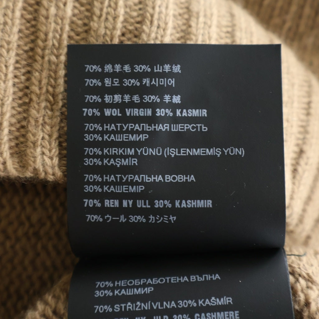 PRADA(プラダ) ロゴ カシミヤ/ウール クルーネック セーター ブラウン P24G1V レディース