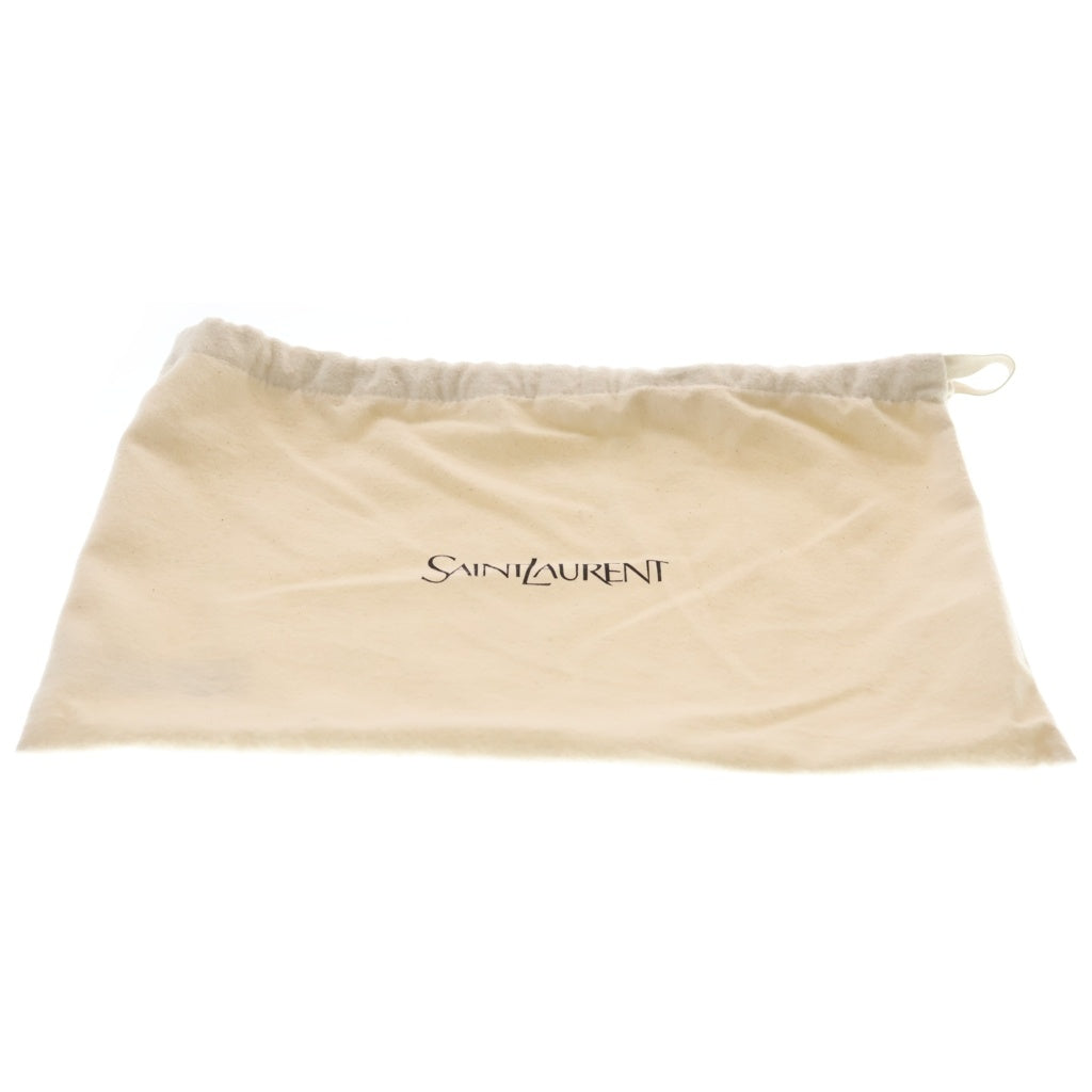 SAINT LAURENT PARIS(サンローランパリ) ラージ パフィーポーチ クラッチバッグ セカンドバッグ ケース ブラック パテント 779526 ブラック金具 レディース