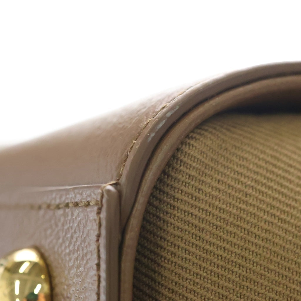 BURBERRY(バーバリー) ノバチェック 切り替え レザー キャンバス 2WAY ハンド ショルダーバッグ ゴールド金具 ブラウン FI9177 レディース