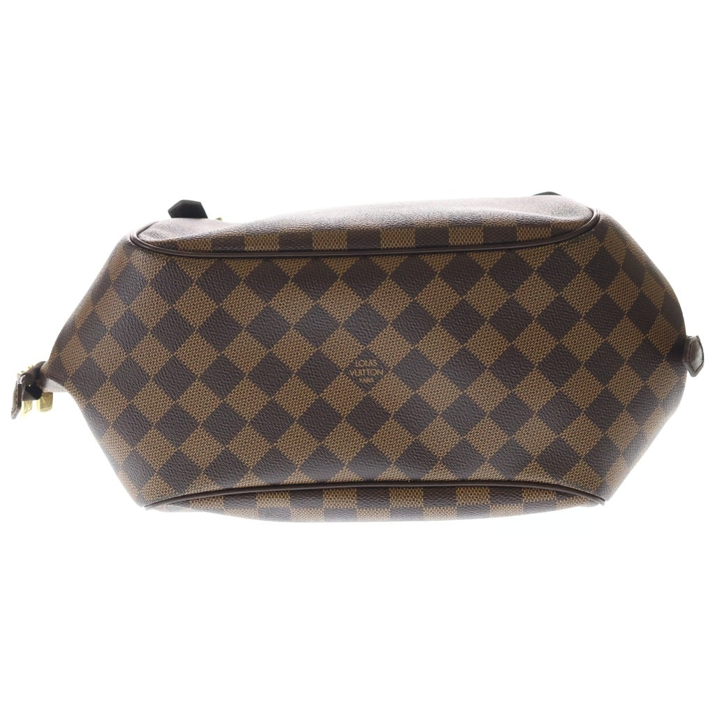 LOUIS VUITTON(ルイヴィトン) ダミエ ベレムMM ハンドバッグ ブラウン レザー×PVC N51174 ゴールド金具 レディース
