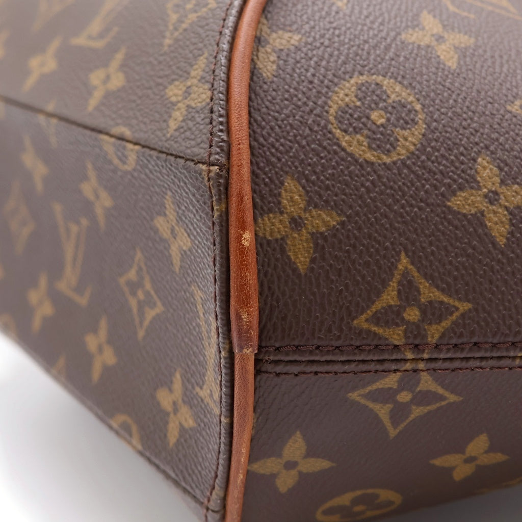 LOUIS VUITTON(ルイヴィトン) モノグラム エリプスMM ハンドバッグ ブラウン レザー×PVC M51126 ゴールド金具 レディース