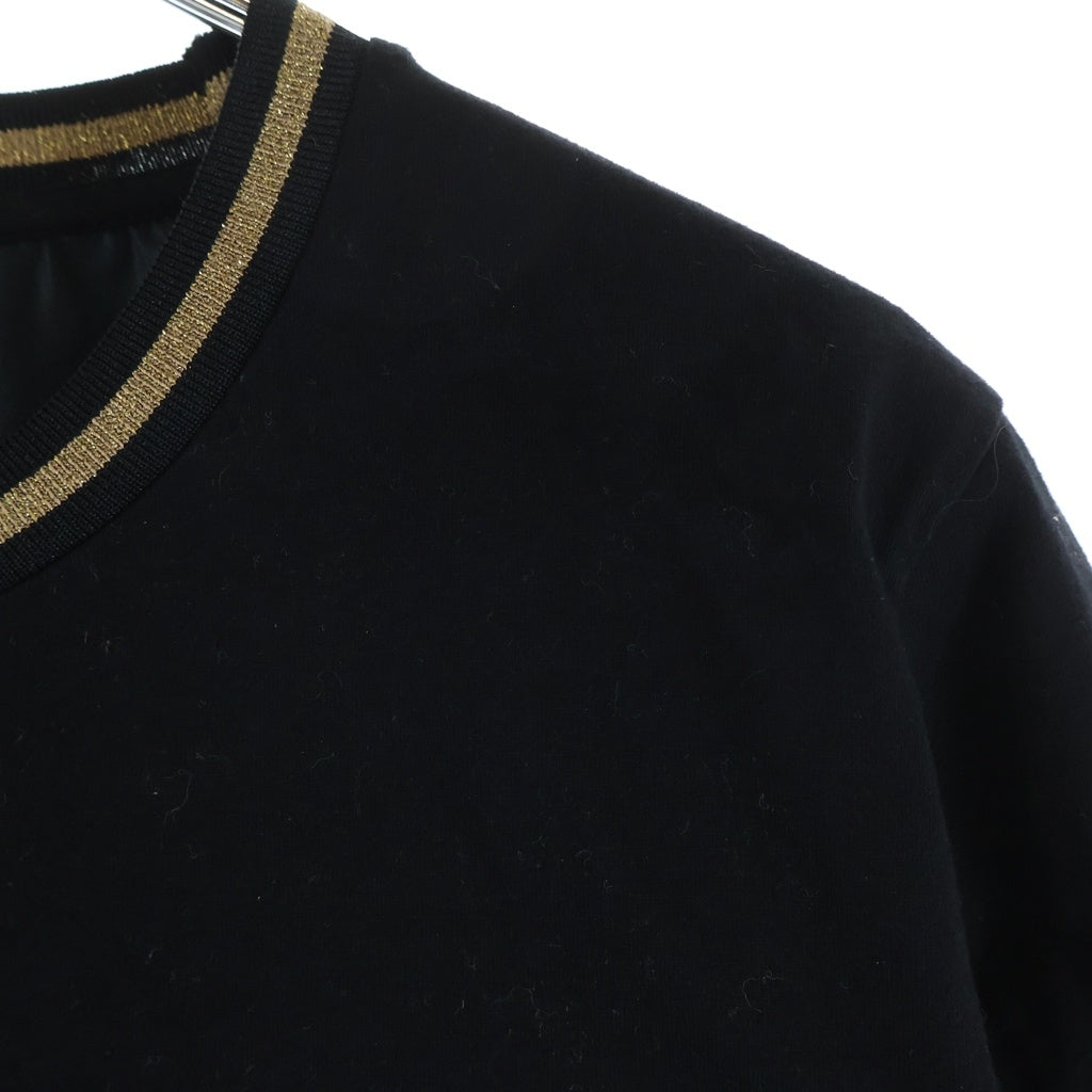 MONCLER(モンクレール) ABITO 半袖ナイロンワンピース ブラック×ゴールド XS F20938I71700 レディース