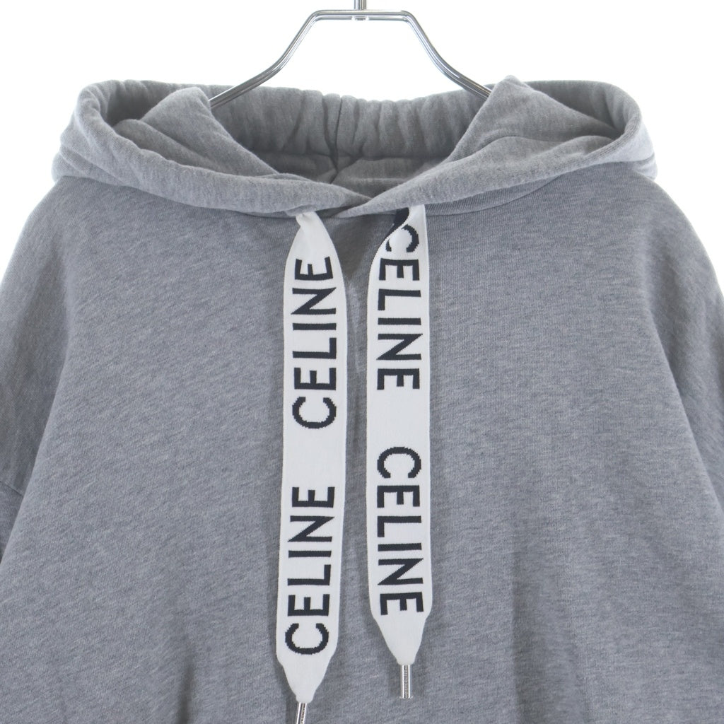 CELINE(セリーヌ) ルーズフーディー パーカー コットンフリース ドローストリング グレー L 2Y468670Q レディース