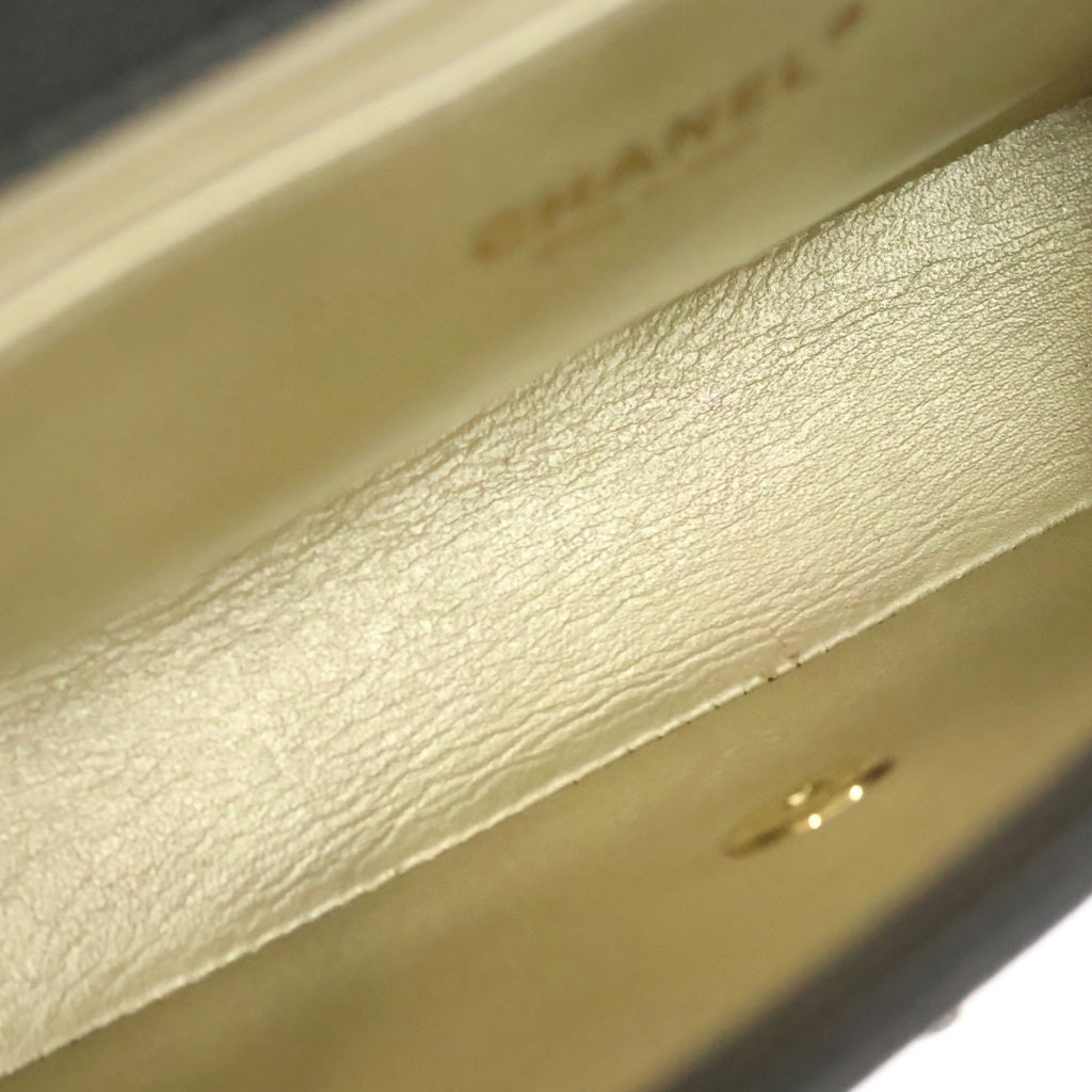 CHANEL(シャネル) キャプテンゴールド フラップバッグ ショルダーバッグ ブラック キャビアスキン ゴールド金具 レディース