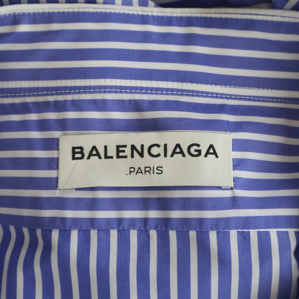 BALENCIAGA(バレンシアガ) ストライプシャツ ブルー #34 470555
